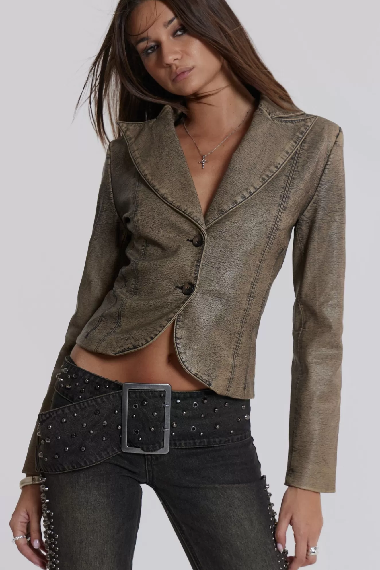 Shop Cannon Faux Leather Jacket Women Outerwear