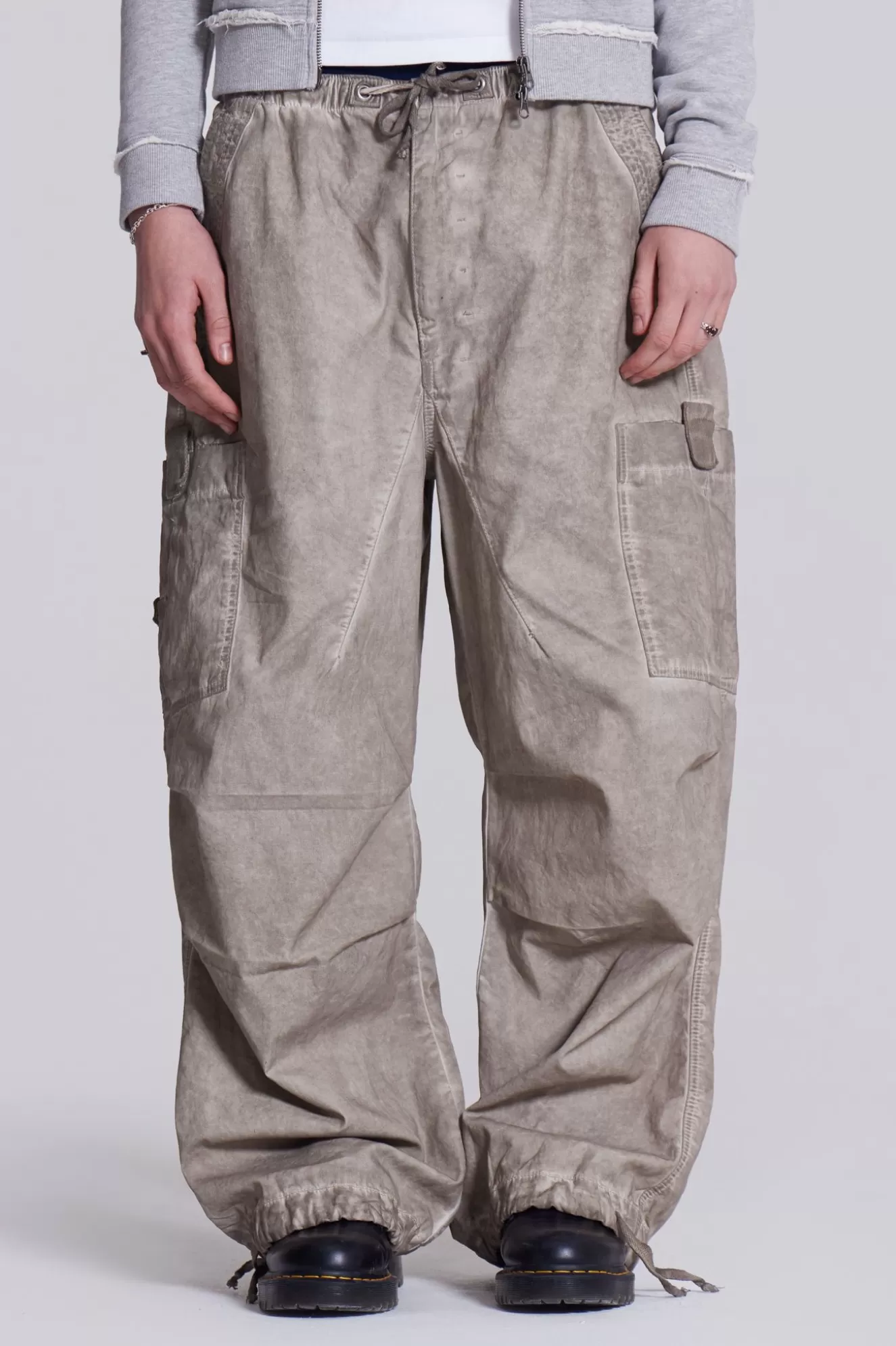Shop Stone Oil Wash Parachute Pants Men Parachute Pants