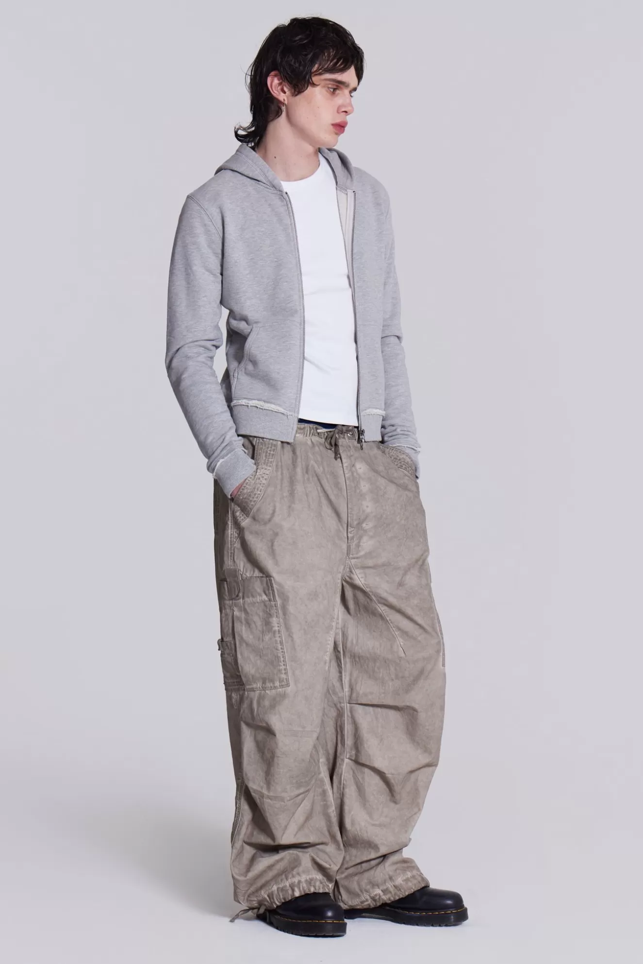 Shop Stone Oil Wash Parachute Pants Men Parachute Pants